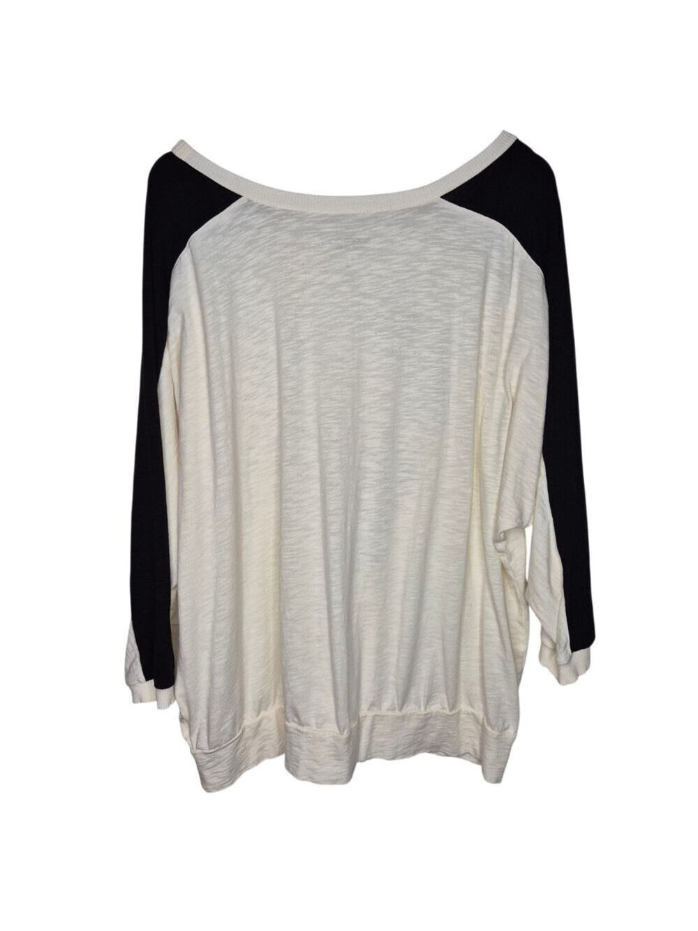 Torrid Super Soft Skull Graphic Raglan Sweatshirt – Cream & Black (2X) - Picture 3 of 7